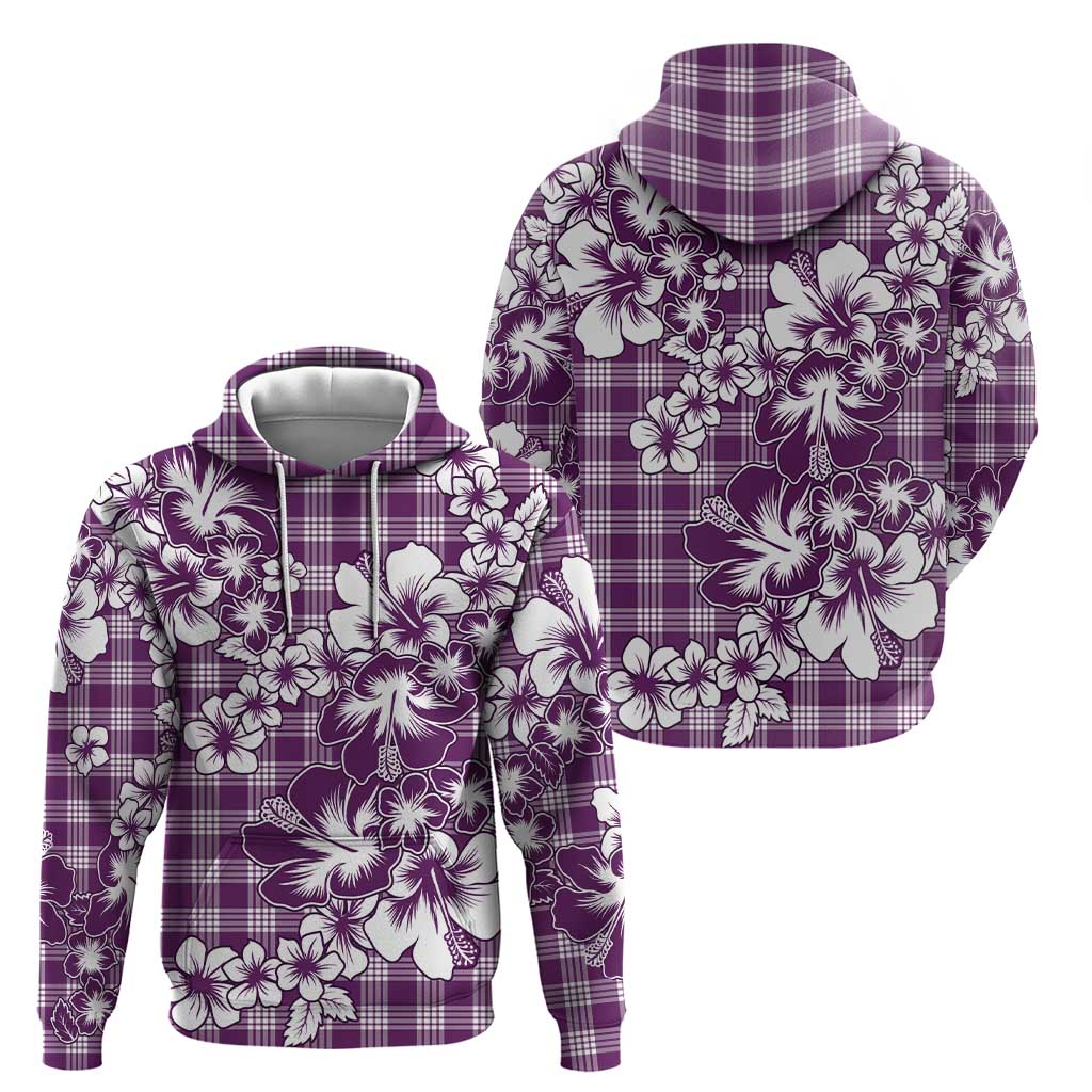 Hibiscus Pakala Sweetie Purple Zip Hoodie Tropical Floral Stylized - Polynesian Pride