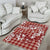 Hibiscus Pakala Fantasy Red Area Rug Tropical Floral Stylized - Polynesian Pride
