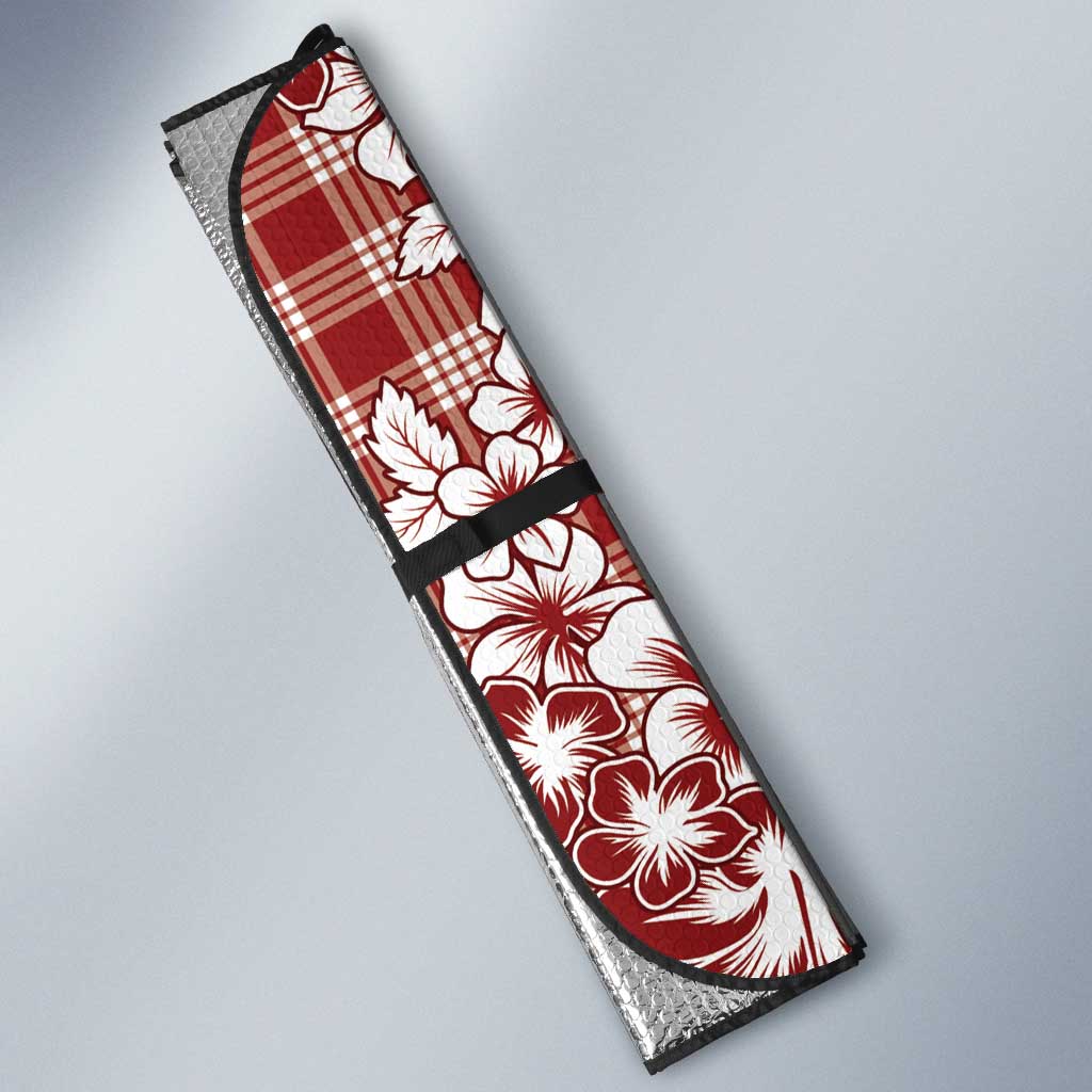 Hibiscus Pakala Fantasy Red Auto Sun Shade Tropical Floral Stylized - Polynesian Pride