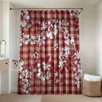 Hibiscus Pakala Fantasy Red Bathroom Set Tropical Floral Stylized - Polynesian Pride