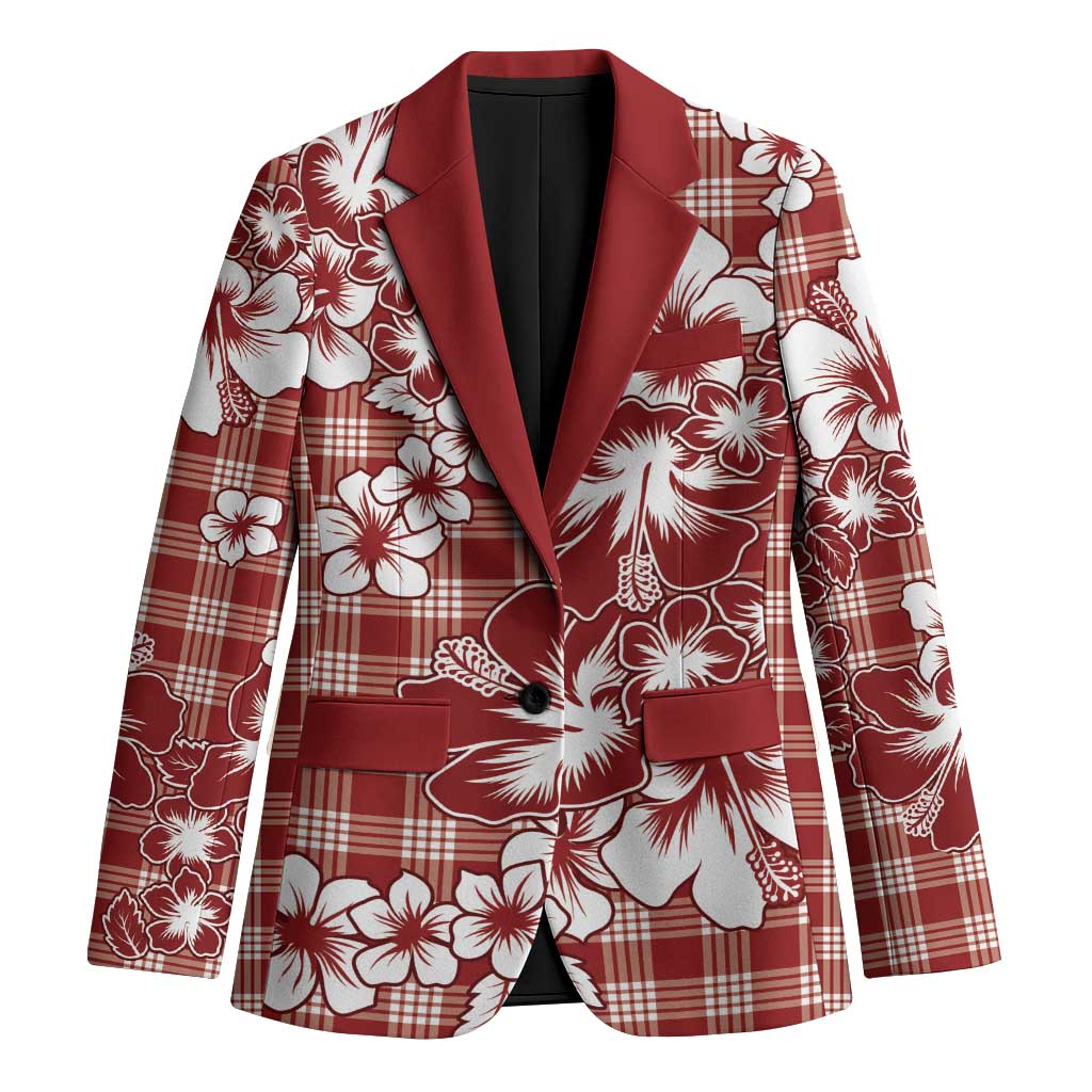 Hibiscus Pakala Fantasy Red Blazer Tropical Floral Stylized - Polynesian Pride