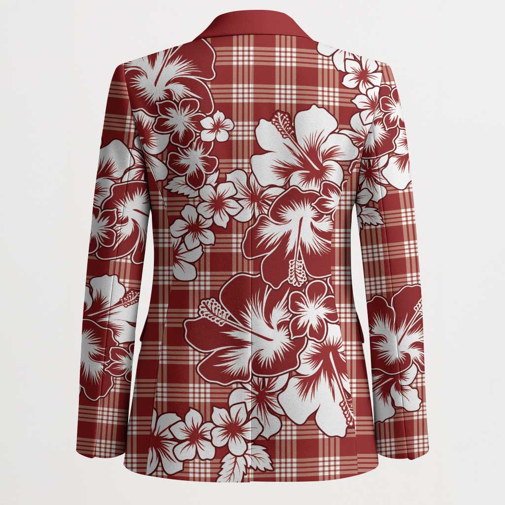 Hibiscus Pakala Fantasy Red Blazer Tropical Floral Stylized - Polynesian Pride