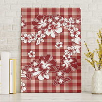 Hibiscus Pakala Fantasy Red Canvas Wall Art Tropical Floral Stylized - Polynesian Pride