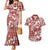 Hibiscus Pakala Fantasy Red Couples Matching Mermaid Dress and Hawaiian Shirt Tropical Floral Stylized - Polynesian Pride