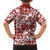 Hibiscus Pakala Fantasy Red Family Matching Off The Shoulder Long Sleeve Dress and Hawaiian Shirt Tropical Floral Stylized - Polynesian Pride