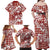 Hibiscus Pakala Fantasy Red Family Matching Off Shoulder Maxi Dress and Hawaiian Shirt Tropical Floral Stylized - Polynesian Pride