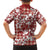 Hibiscus Pakala Fantasy Red Family Matching Off Shoulder Short Dress and Hawaiian Shirt Tropical Floral Stylized - Polynesian Pride