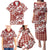 Hibiscus Pakala Fantasy Red Family Matching Puletasi and Hawaiian Shirt Tropical Floral Stylized - Polynesian Pride