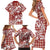 Hibiscus Pakala Fantasy Red Family Matching Short Sleeve Bodycon Dress and Hawaiian Shirt Tropical Floral Stylized - Polynesian Pride