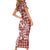 Hibiscus Pakala Fantasy Red Family Matching Short Sleeve Bodycon Dress and Hawaiian Shirt Tropical Floral Stylized - Polynesian Pride