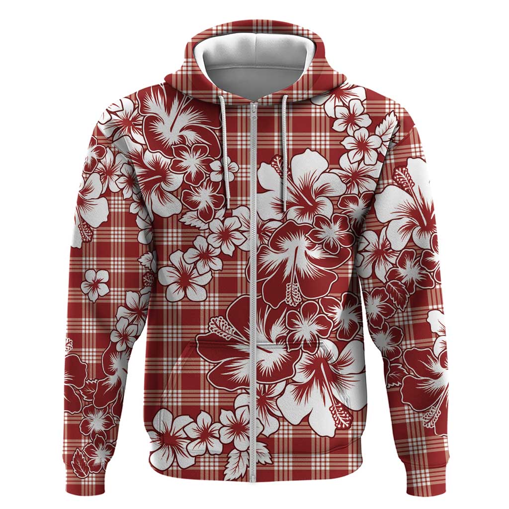 Hibiscus Pakala Fantasy Red Hoodie Tropical Floral Stylized - Polynesian Pride