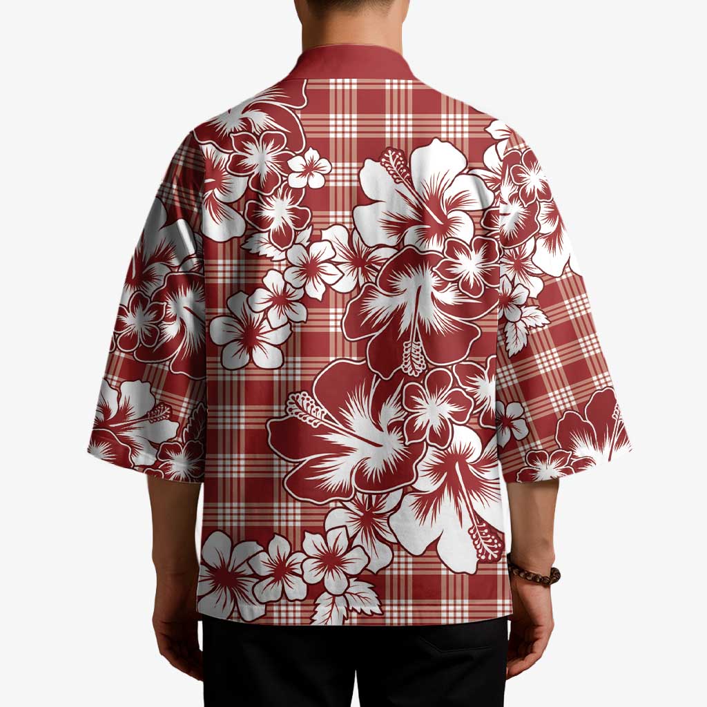 Hibiscus Pakala Fantasy Red Kimono Tropical Floral Stylized - Polynesian Pride