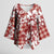 Hibiscus Pakala Fantasy Red Kimono Sleeve Blouse Tropical Floral Stylized - Polynesian Pride