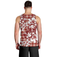 Hibiscus Pakala Fantasy Red Men Tank Top Tropical Floral Stylized - Polynesian Pride
