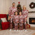 Hibiscus Pakala Fantasy Red Christmas Pajama Set Tropical Floral Stylized - Polynesian Pride