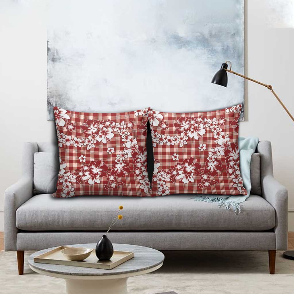 Hibiscus Pakala Fantasy Red Pillow Cover Tropical Floral Stylized - Polynesian Pride