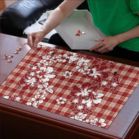 Hibiscus Pakala Fantasy Red Puzzle Tropical Floral Stylized - Polynesian Pride