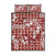 Hibiscus Pakala Fantasy Red Quilt Bed Set Tropical Floral Stylized - Polynesian Pride