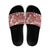 Hibiscus Pakala Fantasy Red Slide Sandals Tropical Floral Stylized - Polynesian Pride