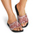 Hibiscus Pakala Fantasy Red Slide Sandals Tropical Floral Stylized - Polynesian Pride