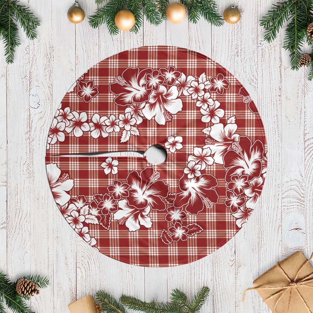 Hibiscus Pakala Fantasy Red Tree Skirt Tropical Floral Stylized LT01 Casual Red - Polynesian Pride