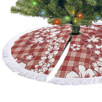 Hibiscus Pakala Fantasy Red Tree Skirt Tropical Floral Stylized LT01 - Polynesian Pride