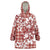 Hibiscus Pakala Fantasy Red Wearable Blanket Hoodie Tropical Floral Stylized - Polynesian Pride
