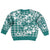 Hibiscus Pakala Aqua Teal Kid Ugly Christmas Sweater Tropical Floral Stylized - Polynesian Pride