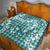 Hibiscus Pakala Aqua Teal Quilt Tropical Floral Stylized - Polynesian Pride
