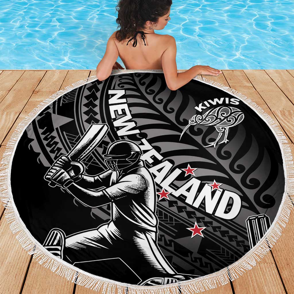 New Zealand Cricket Beach Blanket Maori Kiwi Black Fern LT01 - Polynesian Pride