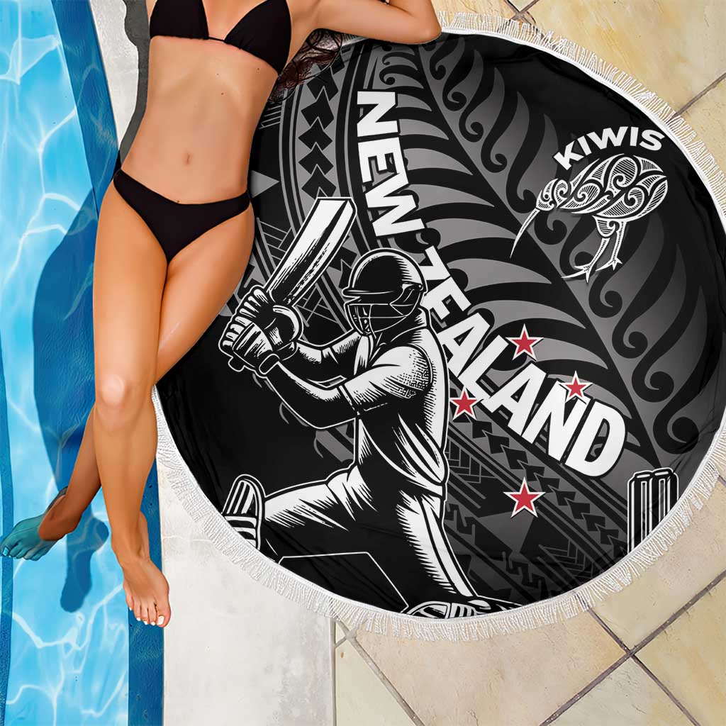 New Zealand Cricket Beach Blanket Maori Kiwi Black Fern LT01 - Polynesian Pride
