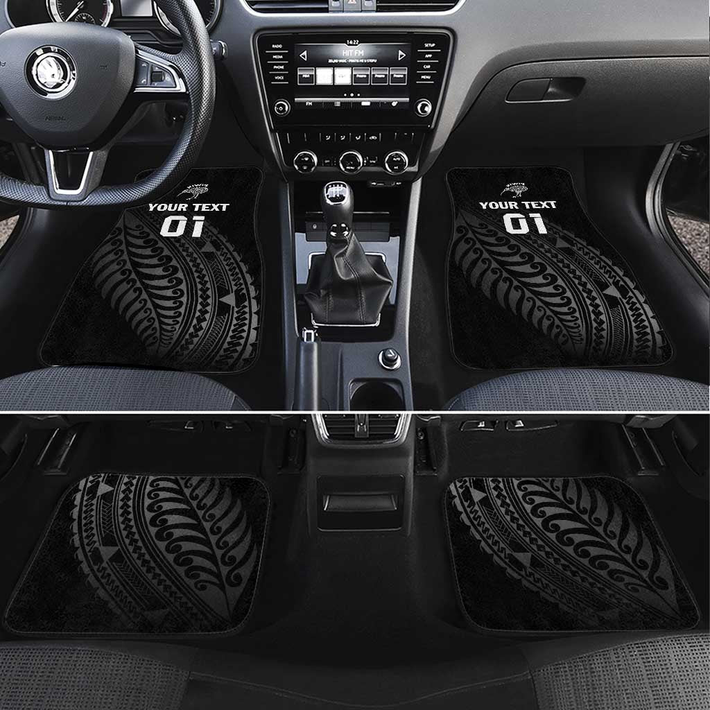 New Zealand Cricket Car Mats Maori Kiwi Black Fern LT01 Set 4pcs Black - Polynesian Pride