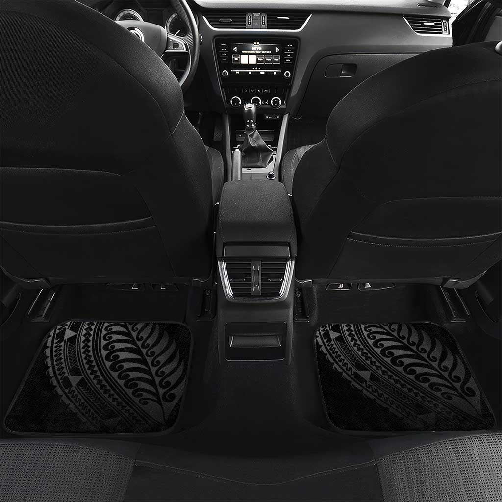 New Zealand Cricket Car Mats Maori Kiwi Black Fern LT01 Set 2pcs - Back Black - Polynesian Pride