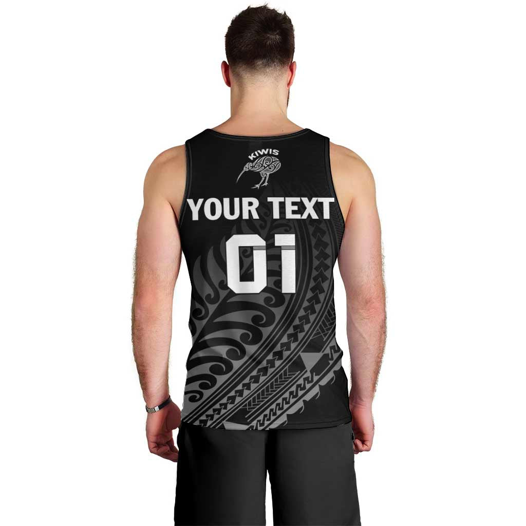 Custom New Zealand Cricket Men Tank Top Maori Kiwi Black Fern LT01 - Polynesian Pride
