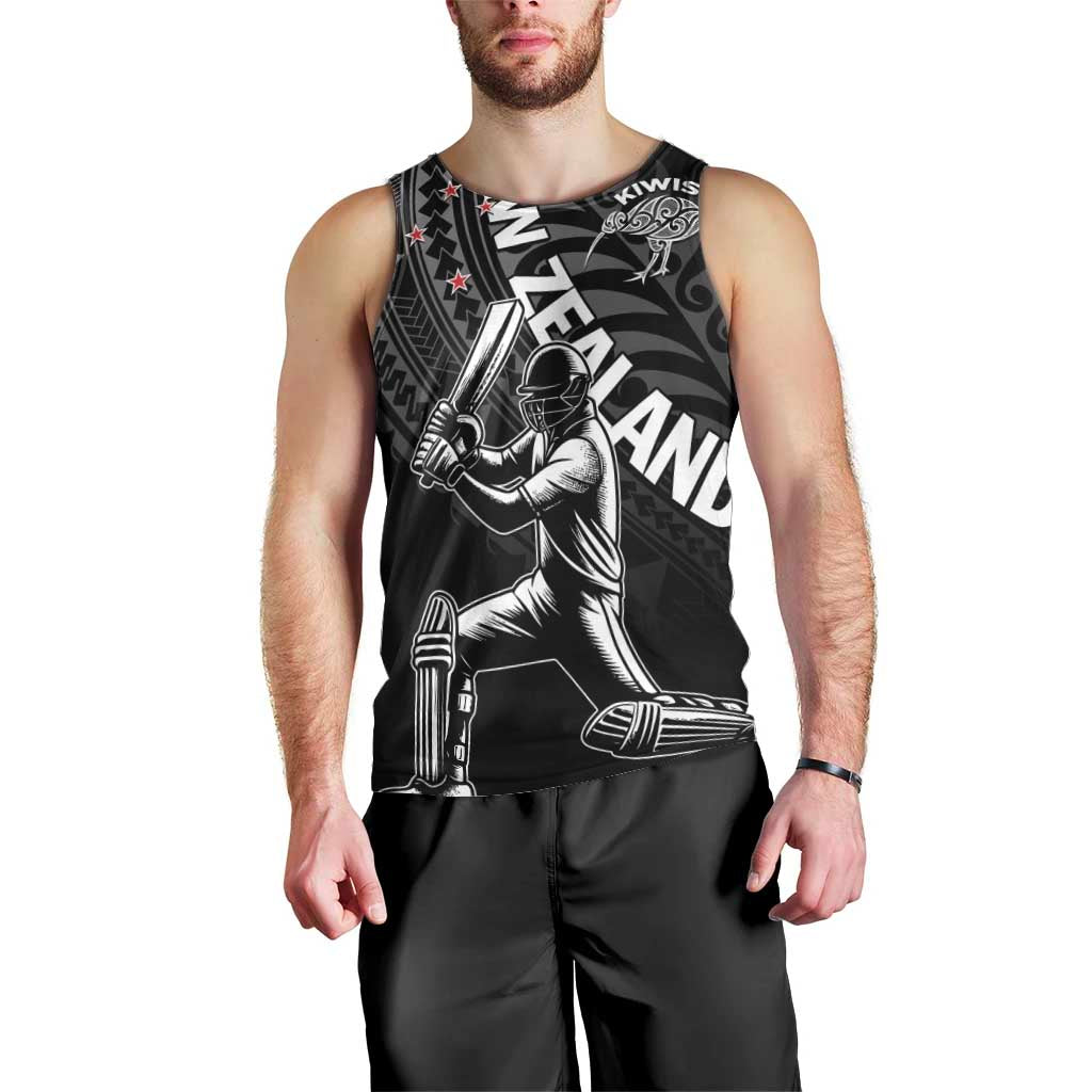 Custom New Zealand Cricket Men Tank Top Maori Kiwi Black Fern LT01 - Polynesian Pride