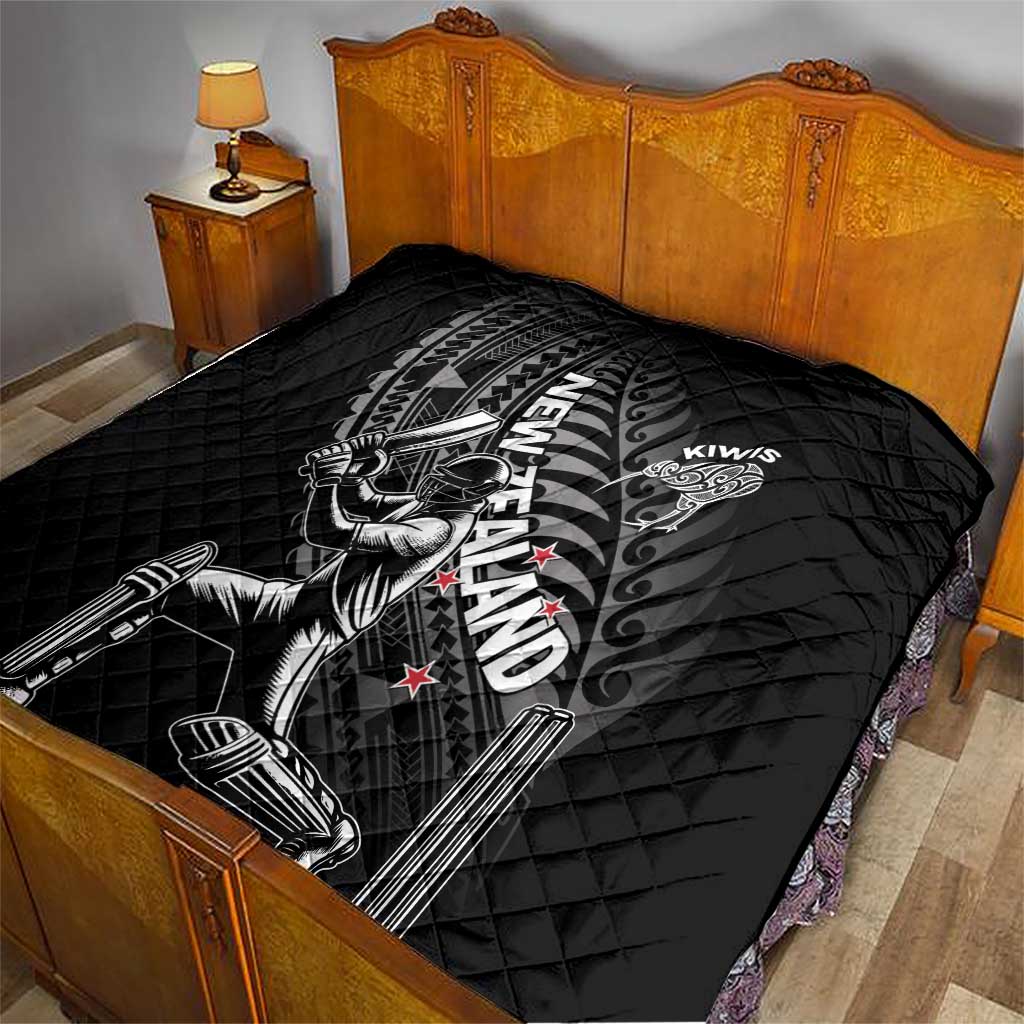 New Zealand Cricket Quilt Maori Kiwi Black Fern