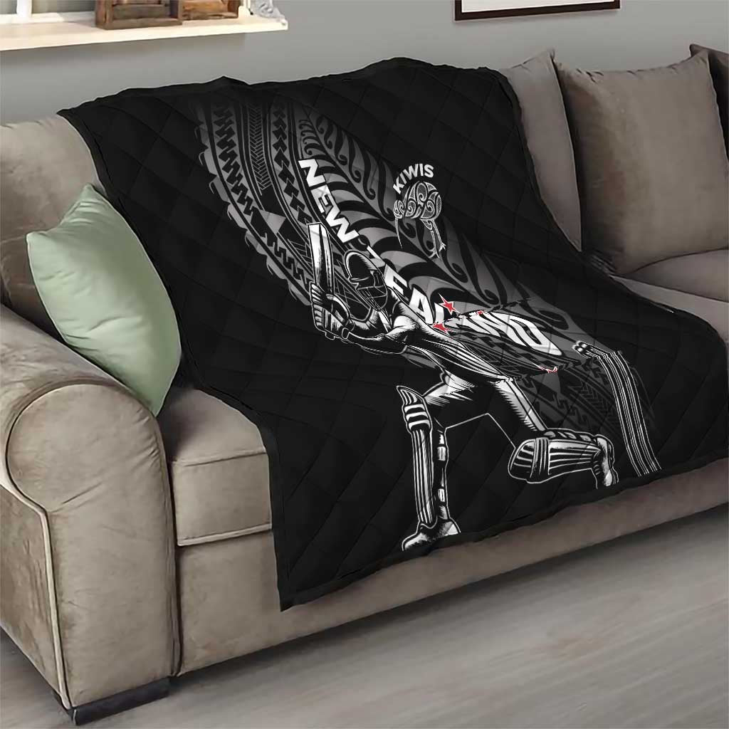 New Zealand Cricket Quilt Maori Kiwi Black Fern