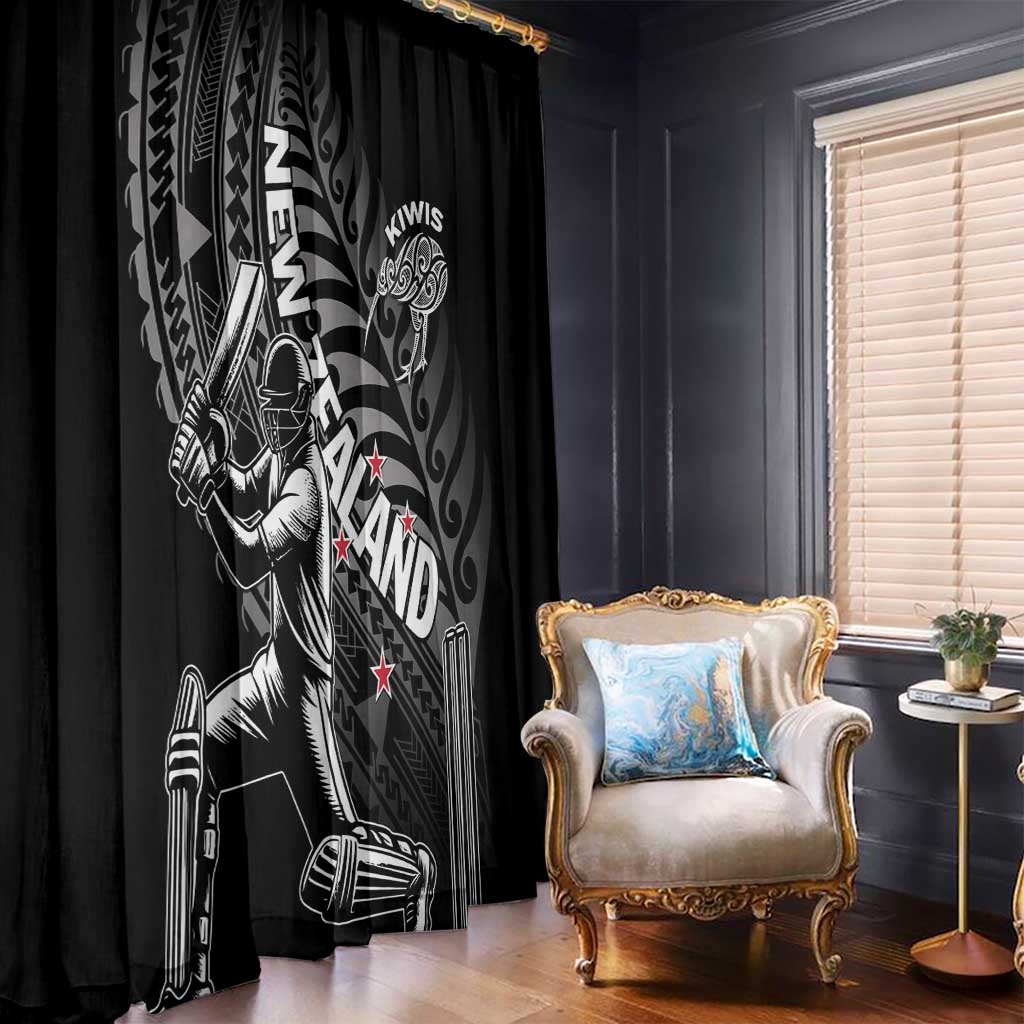 New Zealand Cricket Window Curtain Maori Kiwi Black Fern LT01 - Polynesian Pride