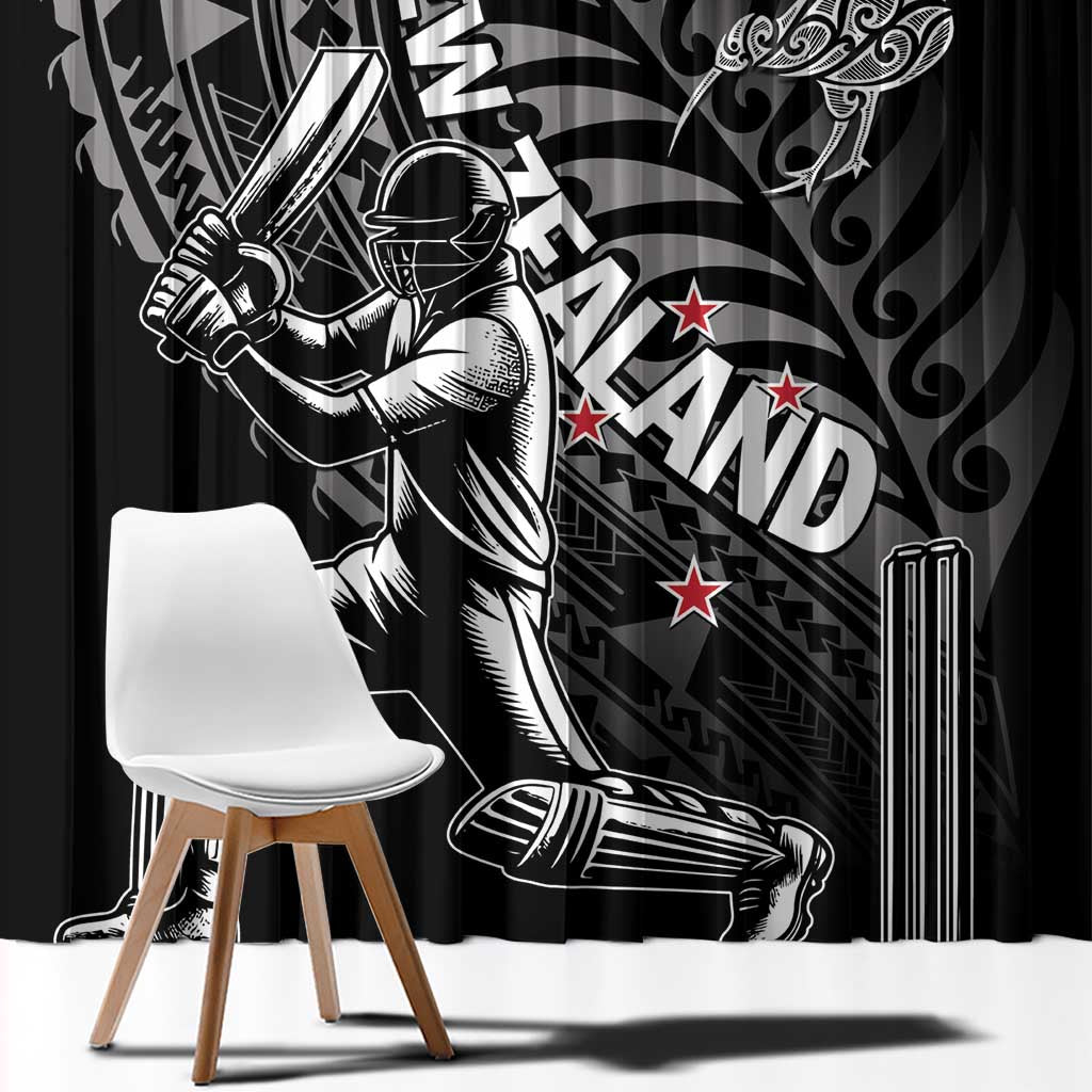 New Zealand Cricket Window Curtain Maori Kiwi Black Fern LT01 - Polynesian Pride