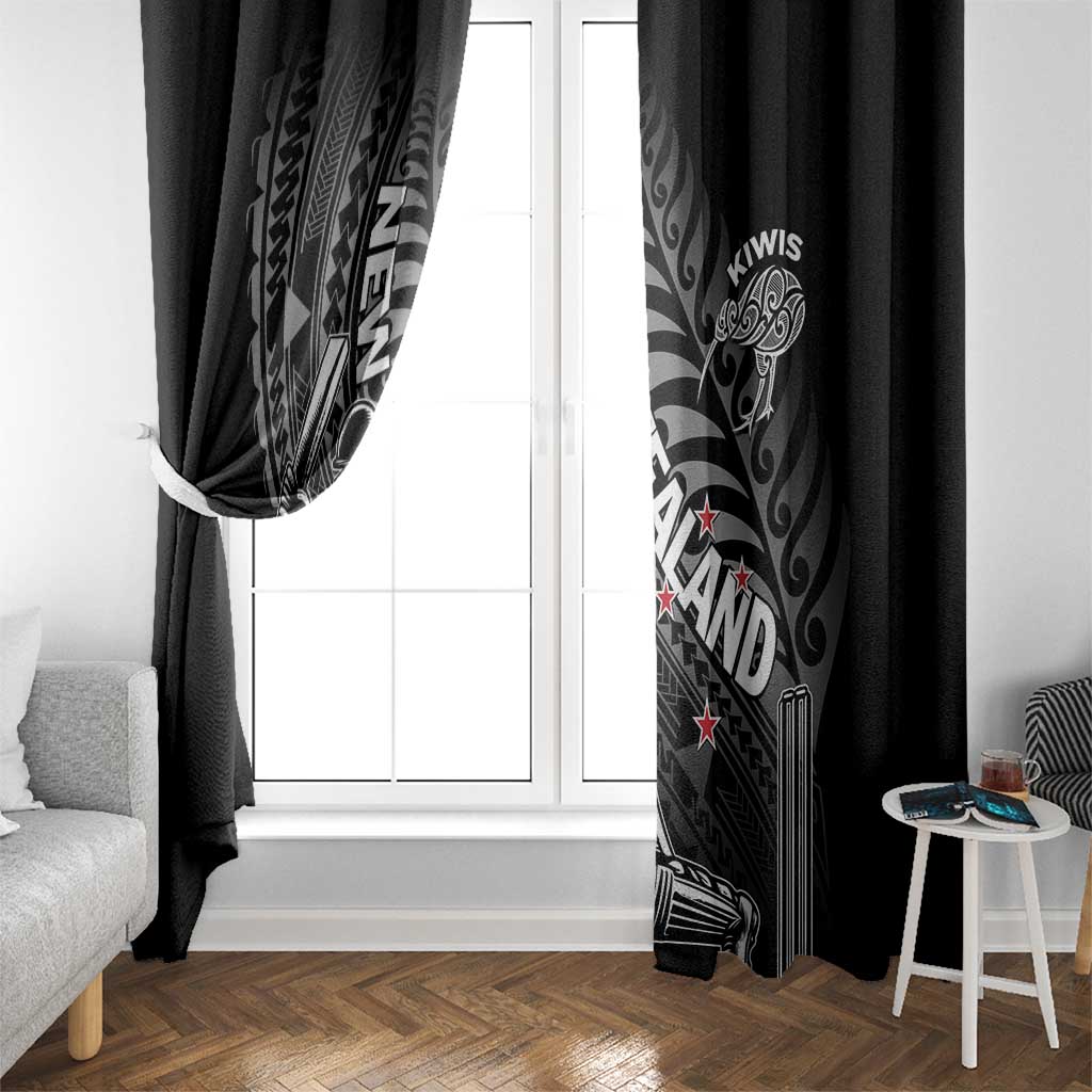 New Zealand Cricket Window Curtain Maori Kiwi Black Fern LT01 - Polynesian Pride