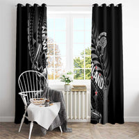 New Zealand Cricket Window Curtain Maori Kiwi Black Fern LT01 - Polynesian Pride