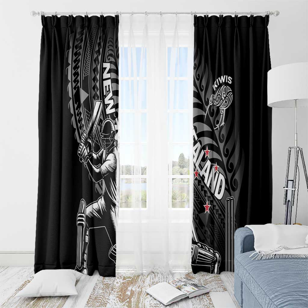 New Zealand Cricket Window Curtain Maori Kiwi Black Fern LT01 - Polynesian Pride