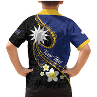 Personalised Nauru Family Matching Mermaid Dress and Hawaiian Shirt Naoero Proud Plumeria