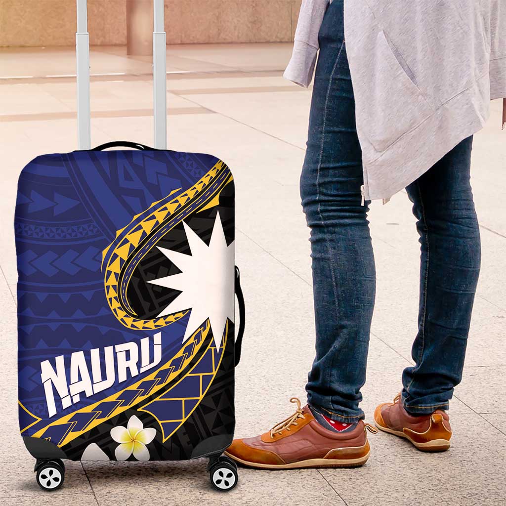 Nauru Luggage Cover Naoero Proud Plumeria