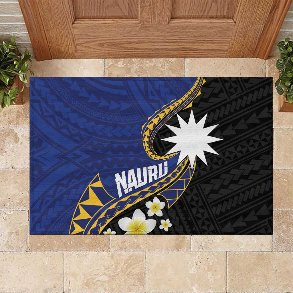 Nauru Rubber Doormat Naoero Proud Plumeria