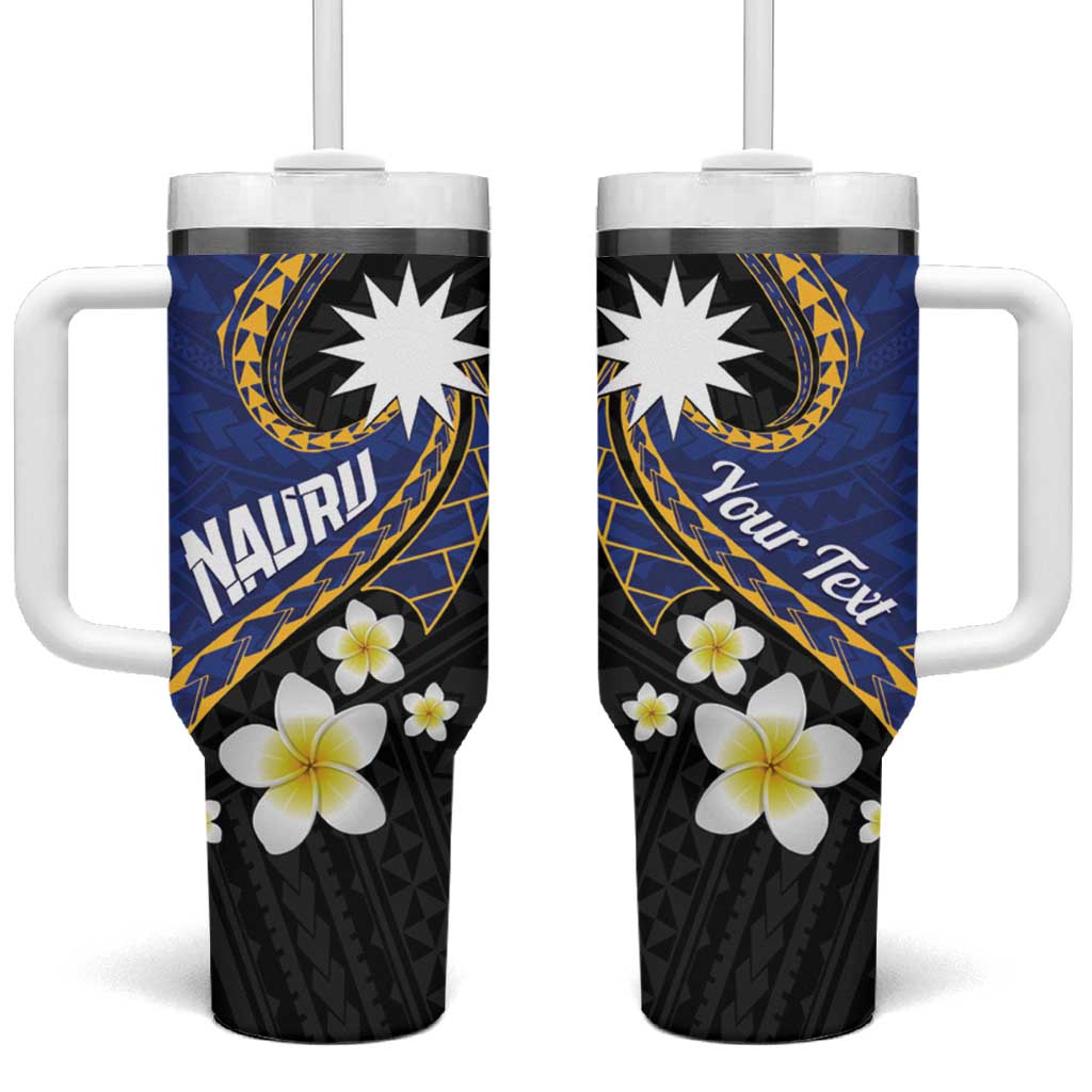 Personalised Nauru Tumbler With Handle Naoero Proud Plumeria