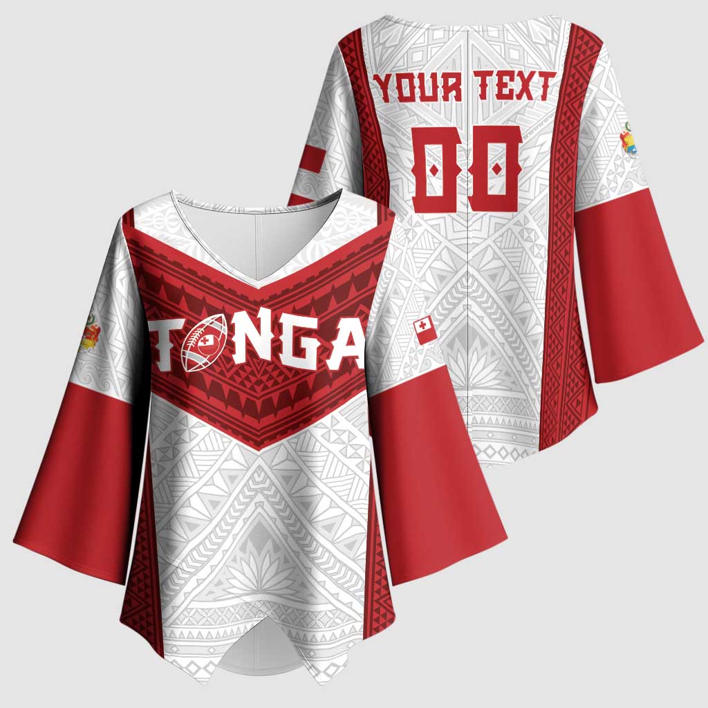 Tonga Rugby Custom Kimono Sleeve Blouse Tonga Sea Eagles Go Champions LT01 - Polynesian Pride