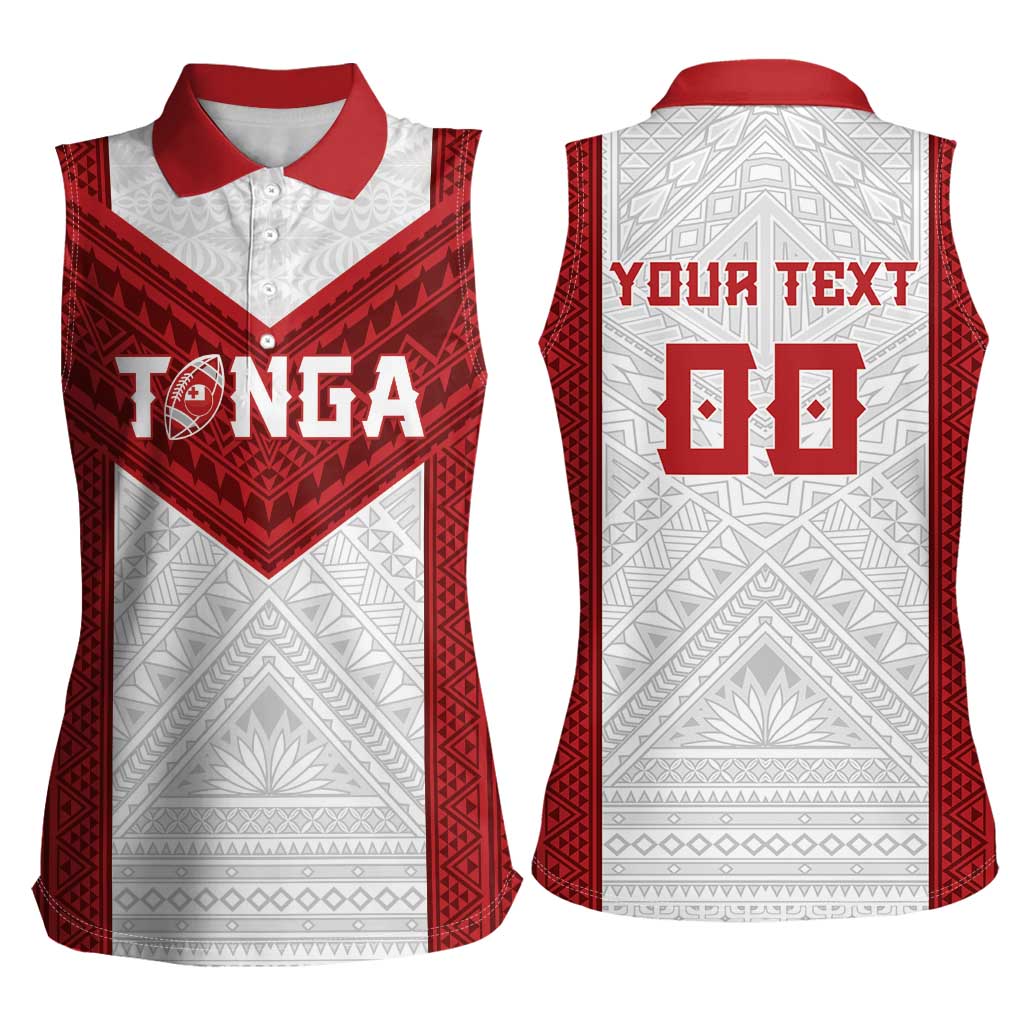 Tonga Rugby Custom Women Sleeveless Polo Shirt Tonga Sea Eagles Go Champions LT01 - Polynesian Pride