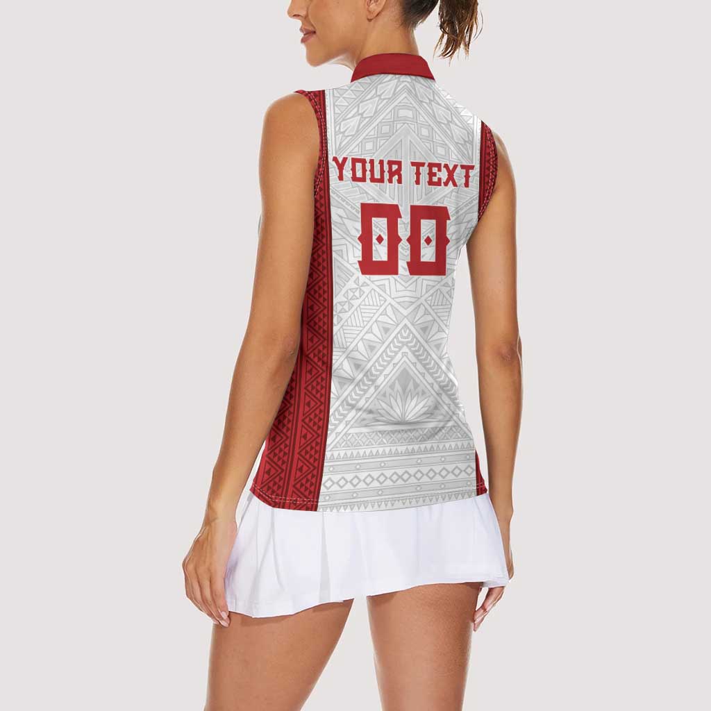 Tonga Rugby Custom Women Sleeveless Polo Shirt Tonga Sea Eagles Go Champions LT01 - Polynesian Pride