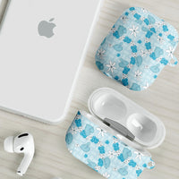Hawaii Anthurium Tiare Pikake Lei AirPods Case UliUli Lauhala Art Pattern LT01 - Polynesian Pride